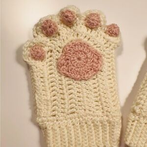 HM✨ Kawaii Crochet Paw Gloves